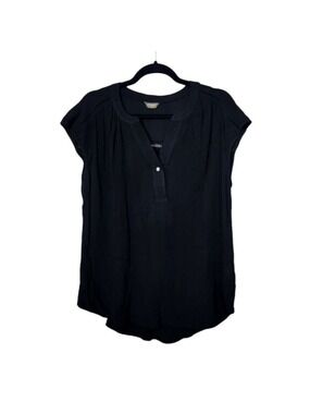 Denver Hayes Black Lightweight Short Sleeved Blouse